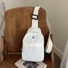 2025 Outono Novo Estilo Coreano Moda Bolsa de Peito Feminina Bolsa de Ciclismo Fitness Deslocamento Viagem Bolsa de Ombro Leve