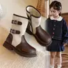 Botas Martin para Niñas 2026 Nuevas Botas Individuales de Primavera y Otoño Botines de Tobillo de Princesa para Niña Pequeña Estilo Británico Zapatos para Niños Grandes