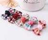 Estilo japonês e coreano simples xadrez laço grampo de cabelo elegante para meninas handmade tecido grampo pequeno refrescante headwear grampo de cabelo