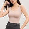 Colete Térmico de Lyocell Camélia para Mulheres com Bojo, Alça Única Vestível e Camada Interna de Veludo Lingerie
