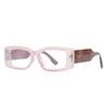 9250 Gafas de Sol Modernas Retro de Marca Grande INS Color Tinta Feng Shui Gafas de Sol Versátiles de Moda para Mujer Espejo Plano Anti-luz Azul