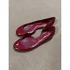 2026 Nuevos Zapatos Planos Rojos de Punta Redonda Retro de Moda para Mujer, Zapatos de Ballet Casuales Versátiles