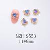 Joias para unhas em formato de coração amor Cruz estrela coração de pêssego Dia dos Namorados acessórios diy joias de liga de diamante joias de diamante para unhas