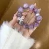 [Ziqidonglai] Pulsera de Cuentas Moradas Degradadas, Moderna y Blanca, Diseño de Nicho, Pulsera de Lazo de Gama Alta