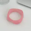 Nuevo Pulsera de Resina Degradada de Macarrón Transfronteriza, Pulsera Ancha Cuadrada de Forma Irregular, Joyería de Diseño de Nicho