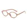 Marco de Gafas Ovalado Estilo Mismo que Zhang Yuanying Gafas de Nerd Marco Pequeño para Mujer Ojo de Gato Vintage Espejo Plano Anti-luz Azul