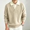 Suéter de imitación de dos piezas para hombre estilo "old money" de alta gama transfronterizo, tejido casual sofisticado para hombres de mediana edad de otoño e invierno