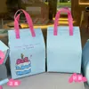 Bolsa Aislante para Pasteles Lista para Usar, Especial Gruesa de Tela No Tejida para Llevar, Mantiene Frío y Fresco, Bolsa de Empaque Refrigerado con Logo Impreso Personalizado