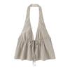 Comercio Exterior Transfronterizo Ropa de Mujer 2025 Verano Nuevo Estilo Europeo y Americano Rayas Popelina Cuello Halter Atado Arriba 4772106
