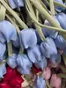 Accesorios de flor de capullo de tulipán estilo coreano, decoración de cortina, materiales para decoración de pastel de flores del Día de la Madre DIY