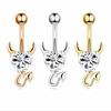 AliExpress Nova Joia de Piercing de 5 Cores Moda Europeia e Americana Demônio Pequeno Coração Body Piercing Umbigo Unha do Umbigo