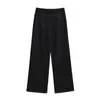 Calça Casual Larga de Cintura Alta com Barra Larga Tendência para Mulheres, Calça Longa Reta Elegante Versátil Emagrecimento, Calça Casual Esportiva