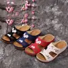 Zapatillas bordadas florales transpirables de suela blanda, ligeras y casuales, sandalias bordadas de suela gruesa de talla grande para exportación, nuevo modelo de verano 2026