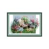 NKF nuevo hilo de punto de cruz bordado jardín cálido diy paquete de materiales flor paisaje pintura decorativa para dormitorio venta al por mayor de fábrica