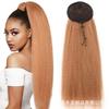 Peruca Rabo de Cavalo Cabelo Longo Liso Rabo de Cavalo Afro Fofo Peruca Rabo de Cavalo Africano Yaki Liso
