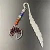 Marcador de Página Árvore da Vida Pedra Colorida Série Pena de Cristal Jade Retrô Fonte de Comércio Exterior Transfronteiriça Amazon eBay
