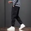 Pantalones casuales engrosados para hombre, nuevos pantalones deportivos tipo jogger de pana cálida para hombre con retazos, modernos y versátiles