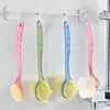 Cepillo de Baño con Mango Largo y Cerdas Suaves, Cepillo de Baño Dos en Uno, Raspador de Espalda, Cepillo de Doble Cara, Cepillo para Ducha de Baño, Esfera de Baño, Herramienta para Bañarse