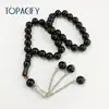 12*12mm Rosario Pulsera Árabe con 33 Cuentas Cadena Pulsera de Rosario Turco Cuentas de Alabanza