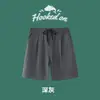 Pantalones Cortos de Verano para Hombre Delgados a la Moda Sueltos Casuales de Cinco Puntos de Pierna Ancha Estilo Hong Kong Combinables Marca de Moda Ropa Exterior Color Sólido Pantalones de Largo Medio