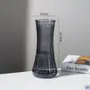 Jarrón de cristal en forma de cono, estilo ins nórdico, jarrón transparente grande y simple para bambú hidropónico, decoración de arreglo floral de escritorio y sala de estar