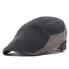 Sombrero de Algodón Casual para Hombre de Primavera y Verano Gorra con Etiqueta Gorra Delantera Sombrero de Sol para Exteriores Boina de Moda