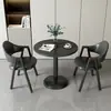 Mesa de Comedor y Sillas de Lujo Ligero Combinación Apartamento Pequeño Tienda de Té con Leche Cafetería Apartamento Hotel Balcón Ocio Recepción Mesa Cuadrada Pequeña