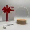 Venta al por mayor de fábrica tablero de escritura DIY de moda en internet luz nocturna luz nocturna 3D tablero de mensajes luminoso acrílico borrable