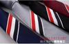 Corbata de Cinta Tricolor Easy-Pull Tb para Hombre y Mujer Formal Roja, Blanca y Azul a Rayas Corbata con Cremallera Versión Estrecha de 5 cm Moderna