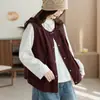 Nuevo chaleco de cuello en V, corte holgado, talla grande, color liso, chaleco sin mangas versátil casual para mujer para usar en capas