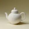 Coleção de Conjunto de Chá de Porcelana Branca Dehua com Esmalte Branco Doce das Dinastias Tang e Song, Conjunto de Chá Kung Fu de Parede Fina de Argila de Jade, Bule, Base para Bule, Gaiwan, Xícara de Chá