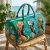 2026 Nueva Serie de Sirenas Bolso de Mano Portátil Estampado con Gran Capacidad para Guardar Ropa y Suministros de Viaje