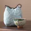 Taza de té Lotus Ge kiln pintada a mano juego de té kung fu taza de té de cerámica para el hogar esmalte abierto Copa Maestra Caja de Regalo Venta al por mayor