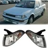 Peças automotivas são adequadas para Toyota Corolla EE90-AE92 1988-1991 luzes de canto cristal branco