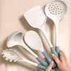 Juego de Utensilios de Cocina de Silicona de Grado Alimenticio para Ollas, Espátula, Cuchara para Sopa, Sartén Antiadherente para Uso Doméstico, Espátula de Cocina Resistente a Altas Temperaturas, Colador