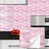 TS374-393 Pegatina de patrón de ladrillo transfronterizo, pegatina de imitación de azulejo para decoración de renovación del hogar y la cocina, pegatina de pared impermeable autoadhesiva