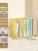 Estantería de Escritorio Simple Vertical en Capas Soporte para Libros Organizador de Almacenamiento de Libros Estudiante Dormitorio Escritorio de Oficina Estante de Almacenamiento