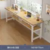 Escritorio doble largo para estudiantes, uso en casa en dormitorio, escritorio de estudio para escribir, escritorio rectangular de oficina para computadora montado en la pared para viviendas de alquiler