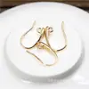 Pendientes de gancho para la oreja con letras grabadas en cobre y oro hechos a mano, accesorios para bricolaje, venta al por mayor