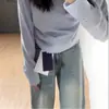 Jeans Anchos de Color Claro Estilo High Street Americano para Mujer en Verano, Diseño Delgado, Holgados, Estilo Perezoso, Pantalones Rectos con Caída