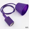 Suporte de Lâmpada Lustre de Silicone Colorido Cordão para Pendurar Suporte de Lâmpada Pendente Lâmpada LED Soquete de Rosca E27 com Cordão Suporte de Lâmpada para Lustre