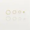 Anillo Cerrado de Retención de Color Rellenado de Oro de 14K Anillo Retorcido Anillo Abierto Roscado Cuentas Espaciadoras para Pulseras DIY Anillo de Conexión Material para Joyería
