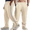 Pantalones Deportivos Casuales para Hombre con Líneas Sueltas y Tejido Transpirable, Estilo Primavera y Verano, Estilo Americano, Cintura Elástica, Pantalones Largos para Deporte y Uso Diario