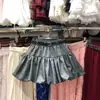 Primavera 2026 Nuevo Estilo Dulce de Niña Reductor de Edad Pantalones Falda Corta de Lunares Florales Falda Media para Figuras Pequeñas Falda Abullonada