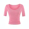 Set de estilo suave: Conjunto de dos piezas para mujer: top tipo camiseta gris de manga tres cuartos y pantalones casuales de cintura alta con cordón hasta el suelo