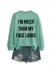 SOY MÁS AMABLE QUE MI SITIO INDEPENDIENTE DE AMAZON EBAY Sudadera de Moda Casual para Mujer Otoño e Invierno Camiseta Base