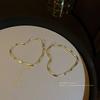 Pendientes de metal retro con diseño de estilo europeo y americano, con diseño de viento frío exagerado para mujer, con diseño de aguja de plata s925, joyería para las orejas.