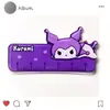 Papelería para estudiantes caricatura linda Sanrio regla pequeña Cinnamoroll Kuromi regla tamaño palma de mano de bolsillo papelería portátil