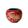 Accesorios Rojos Dorados y Plateados Chinos de Melocotón Redondos para Ceremonia del Té Tanque de Agua para Infusión en Seco en Estilo Lujo Ligero Chino Nuevo