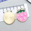 Mini Pingente de Fruta DIY Vermelho Rosa Morango Cereja Liga Charme Pulseira Colar Brinco Acessórios de Joia